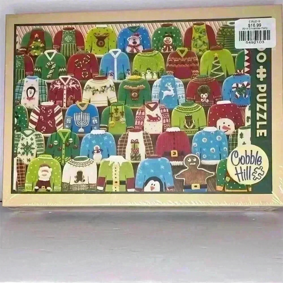 Ugly Christmas Sweaters Jigsaw Puzzle 1000 Pieces Holiday Fun - Picture 1 of 2